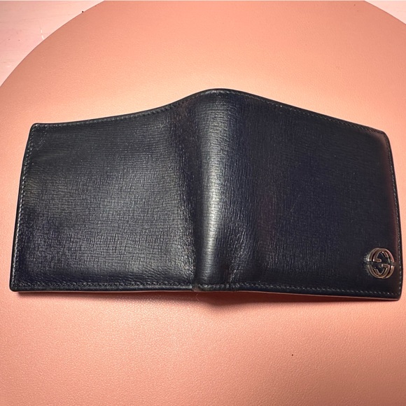 GUCCI Bifold Wallet Vintage Navy Blue - Picture 8 of 17